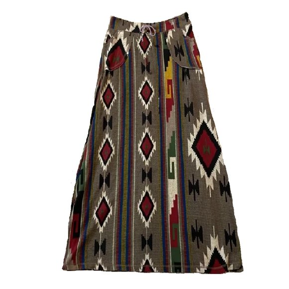 Women's Aztec Tribal Boho Maxi Skirt Sz XL compared to Anthropologie - Picture 2 of 5